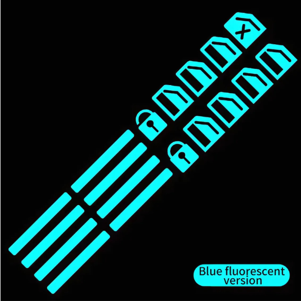 Luminous Car Window Switch Sticker – Fluorescent Decal for Night Safety & Decoration