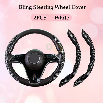 Diamond Stitch Steering Wheel Cover – Premium Grip – Universal Fit