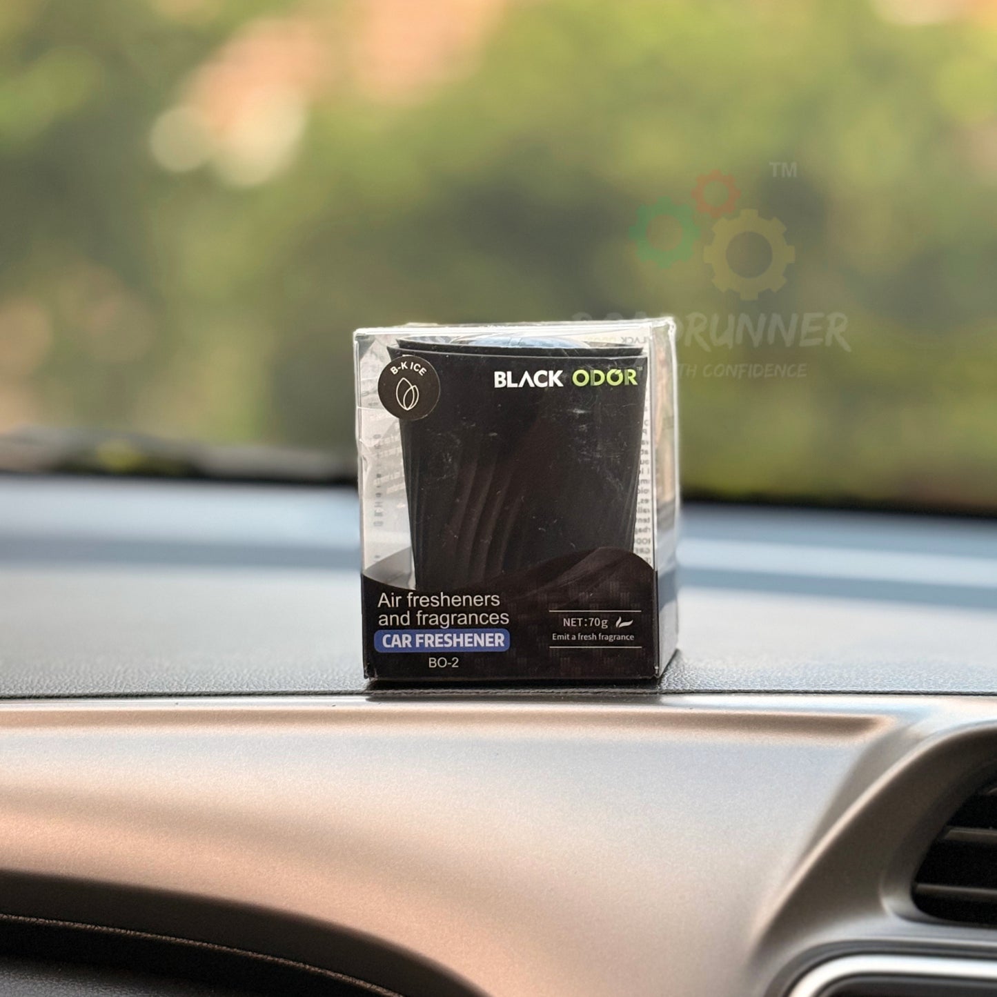 Black Odor Car Air Freshener – Long Lasting Gel – 70g