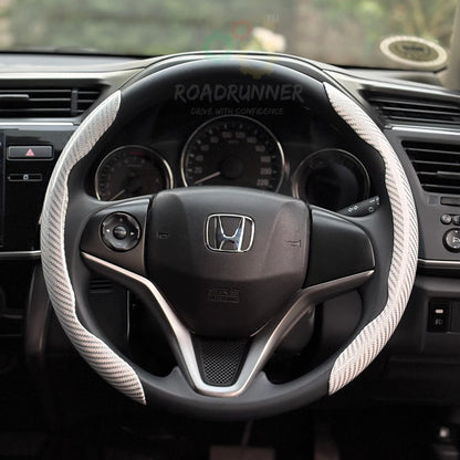 Glossy Carbon Fiber Steering Cover – Sporty Look – Universal Fit