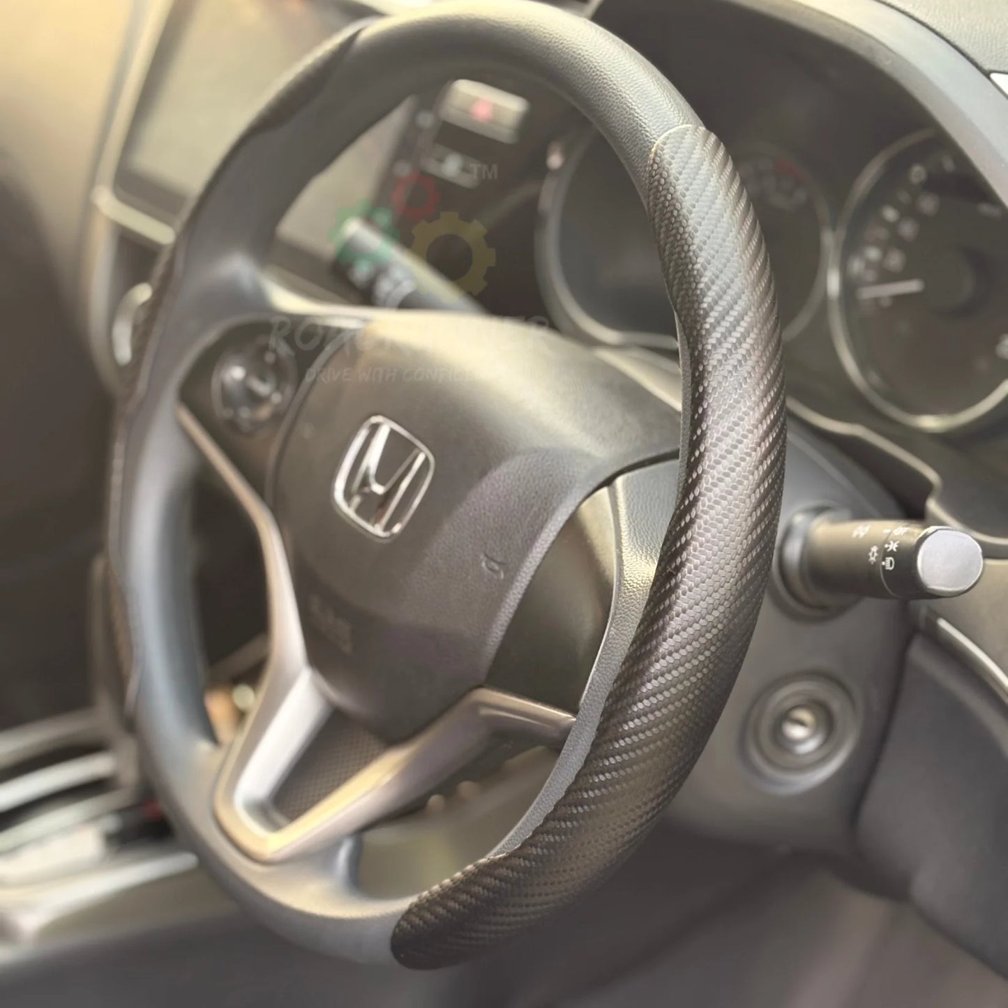 Universal Matte Carbon Fiber Steering Covers