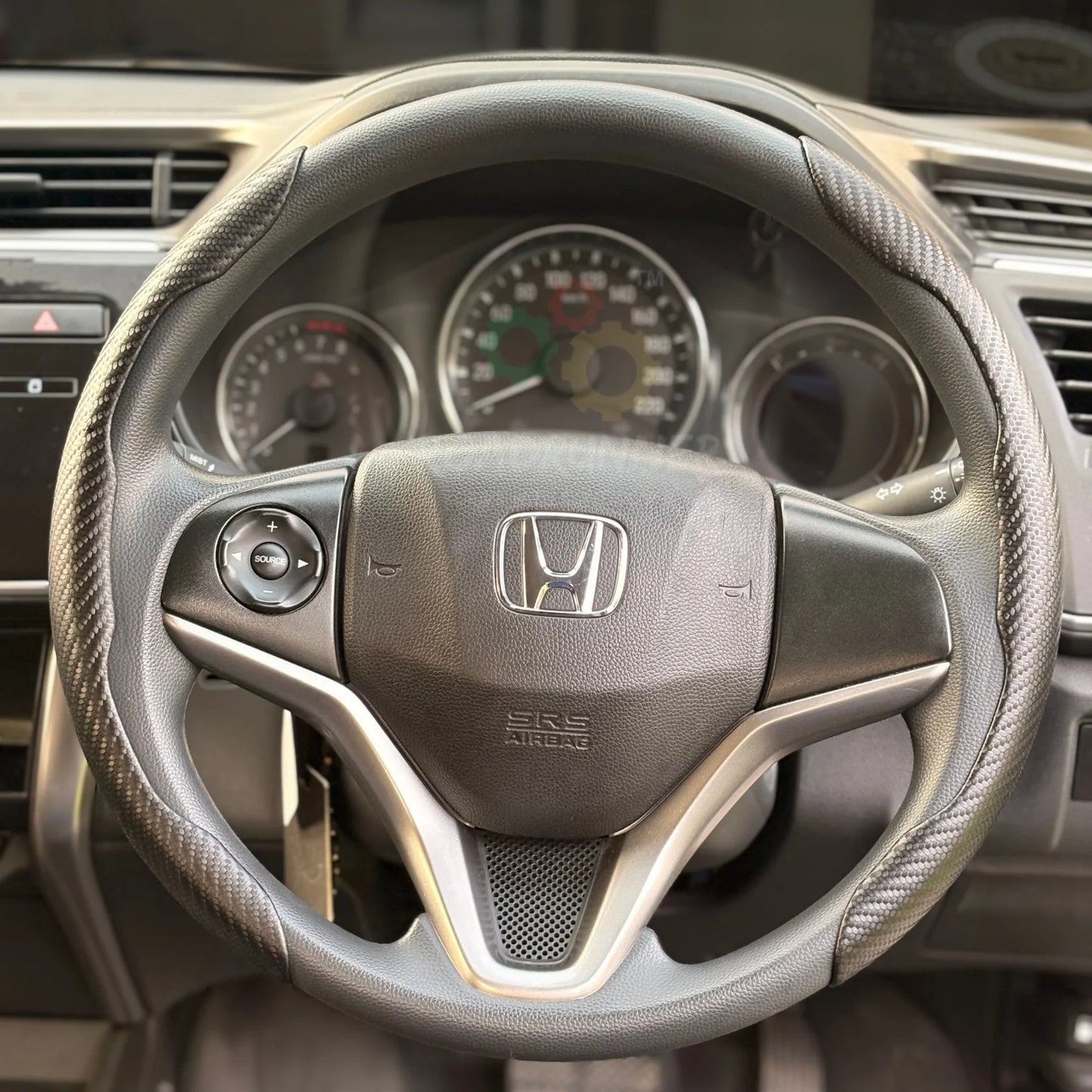 Universal Matte Carbon Fiber Steering Covers