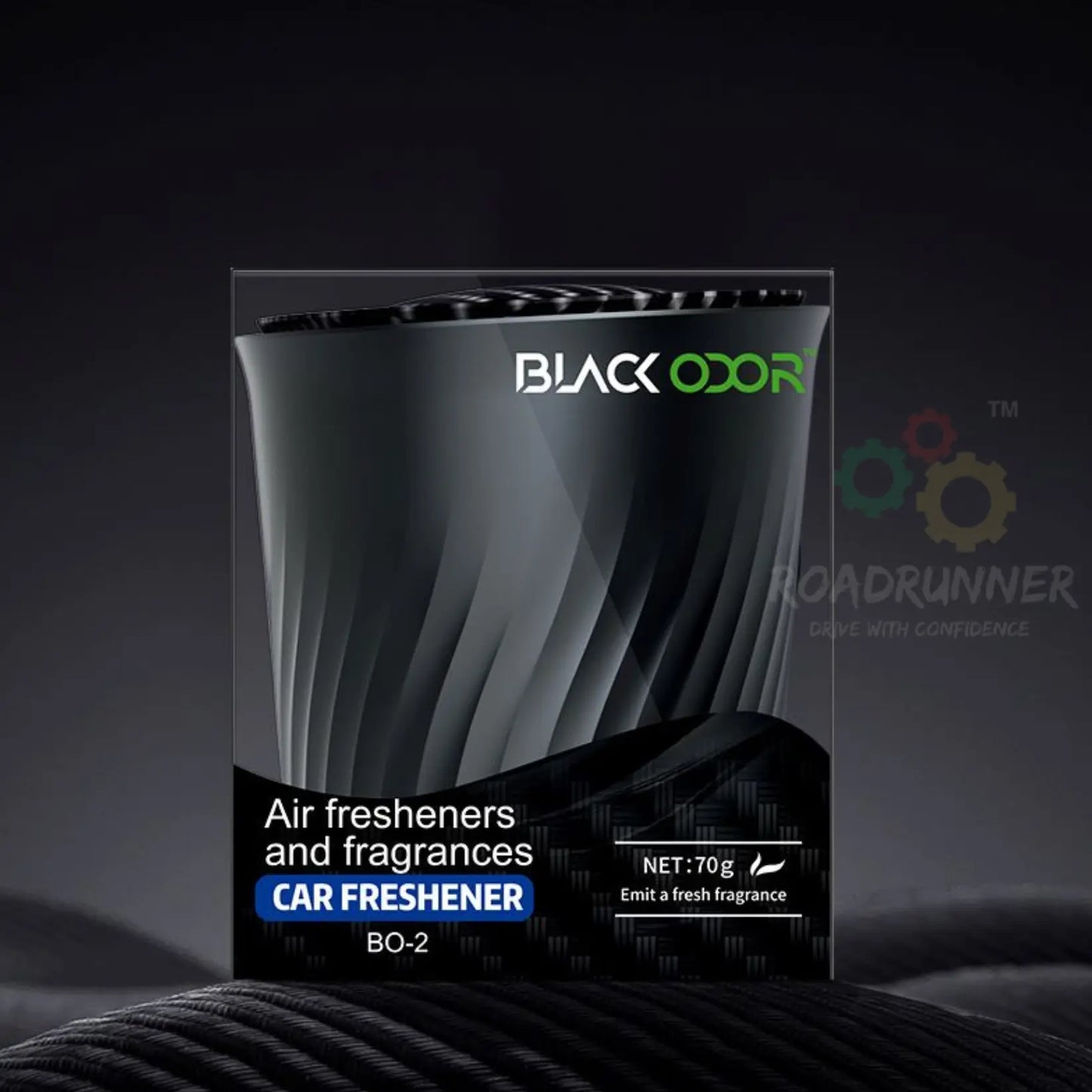 Black Odor Car Air Freshener – Long Lasting Gel – 70g