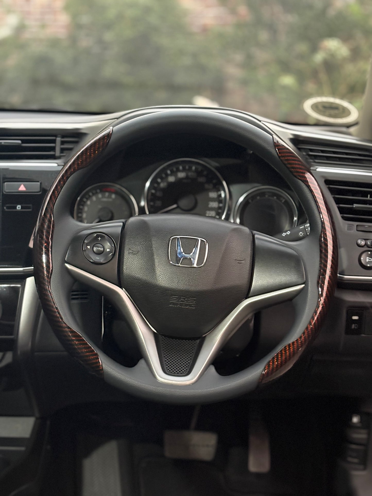 Universal Glossy Carbon Fiber Steering Covers