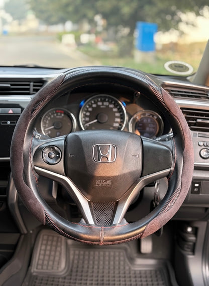 Universal Alcantara Carbon Fiber Steering Wheel Cover – Anti-Skid Booster Grip for Cars