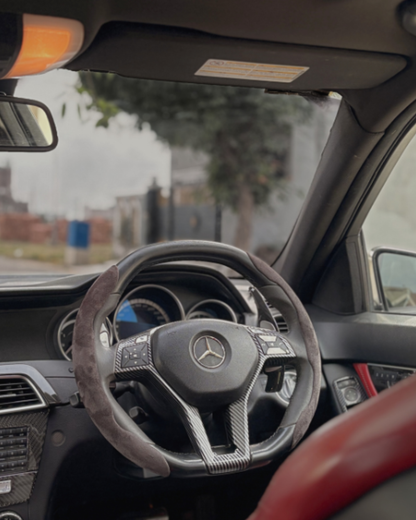 Universal Alcantara Carbon Fiber Steering Wheel Cover – Anti-Skid Booster Grip for Cars