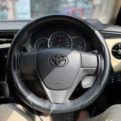 Universal Matte Carbon Fiber Steering Covers